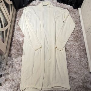 BY EGREIS CREAM CARDIGAN - LONG